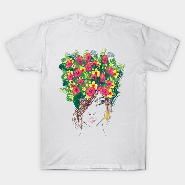 Beautiful strong floral women T-Shirt by Maia Pretty Designs